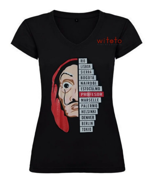 CAMISETA DAMA LA CASA DE PAPEL